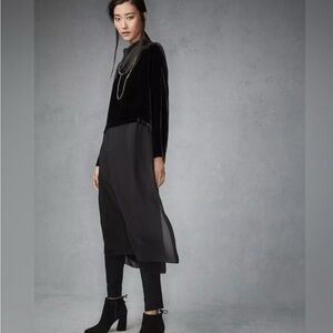 Eileen Fisher Elegant Black Duster Dress - Size Medium